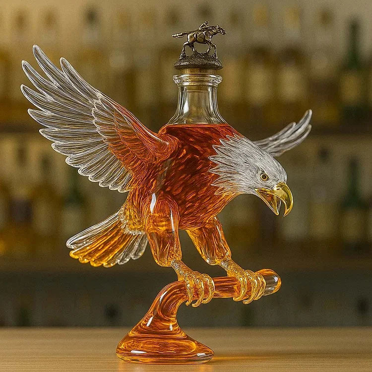 Sas Alakú Whisky Üveg Fehér Fejjel