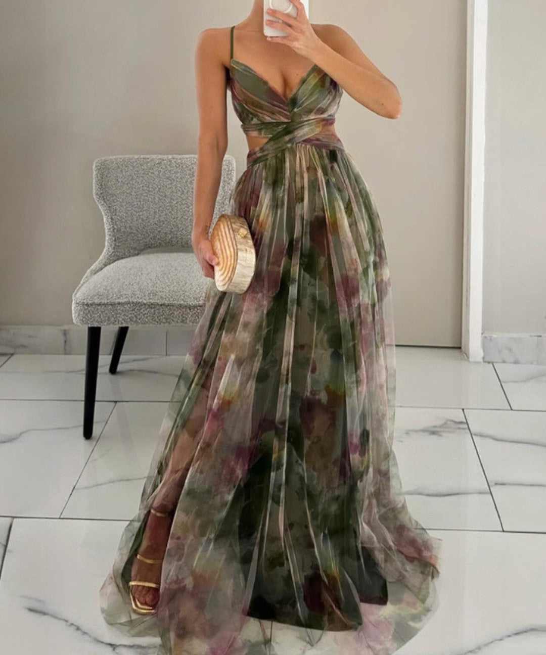 Giselle | Virágmintás maxi ruha