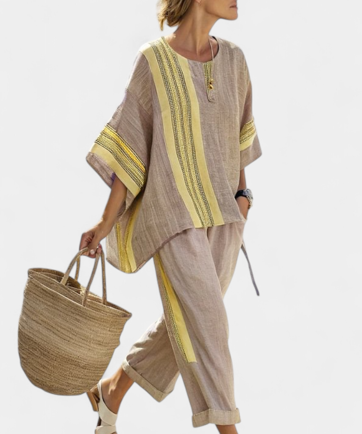 Lóra - Boho Len és Bambusz Szett