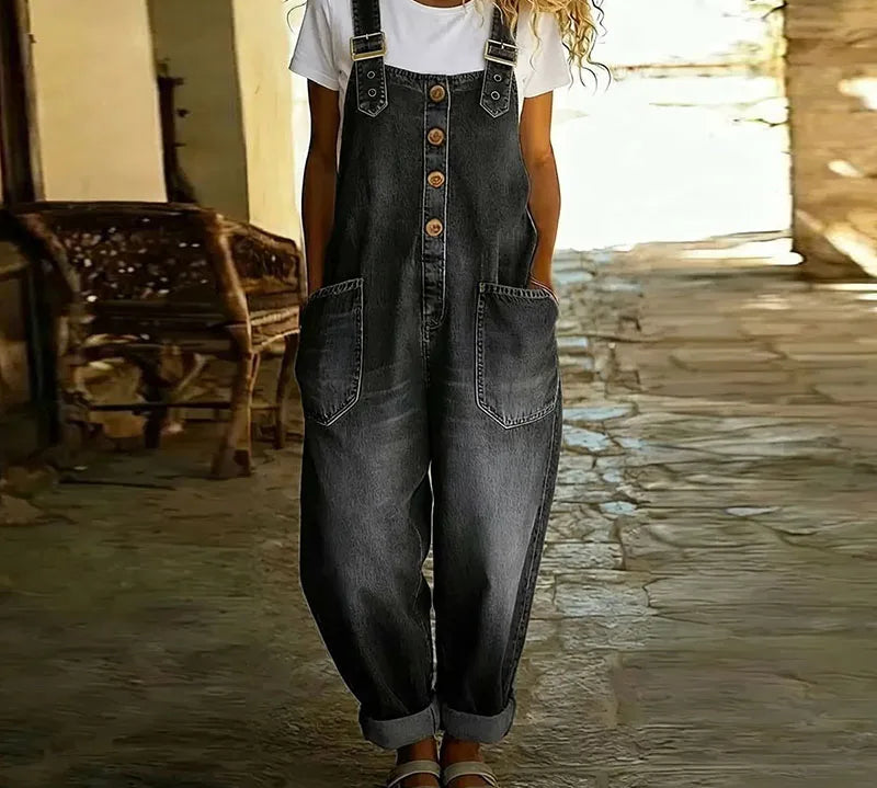 Mae | Vintage pamut farmer overall állítható pántokkal
