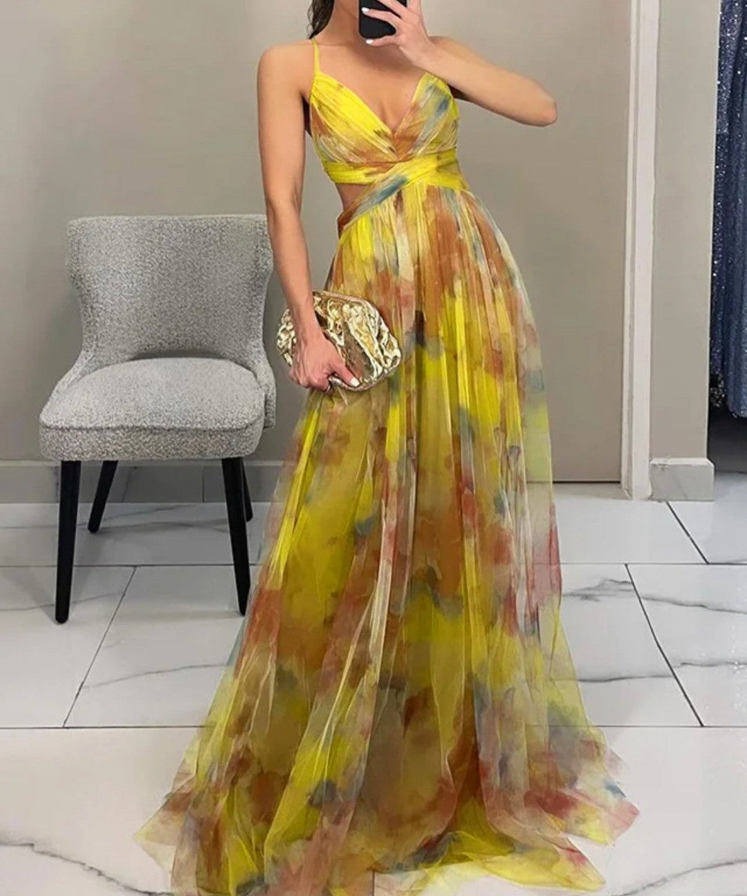 Giselle | Virágmintás maxi ruha