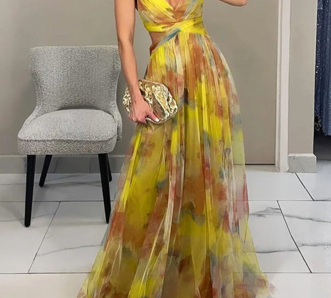 Giselle | Virágmintás maxi ruha