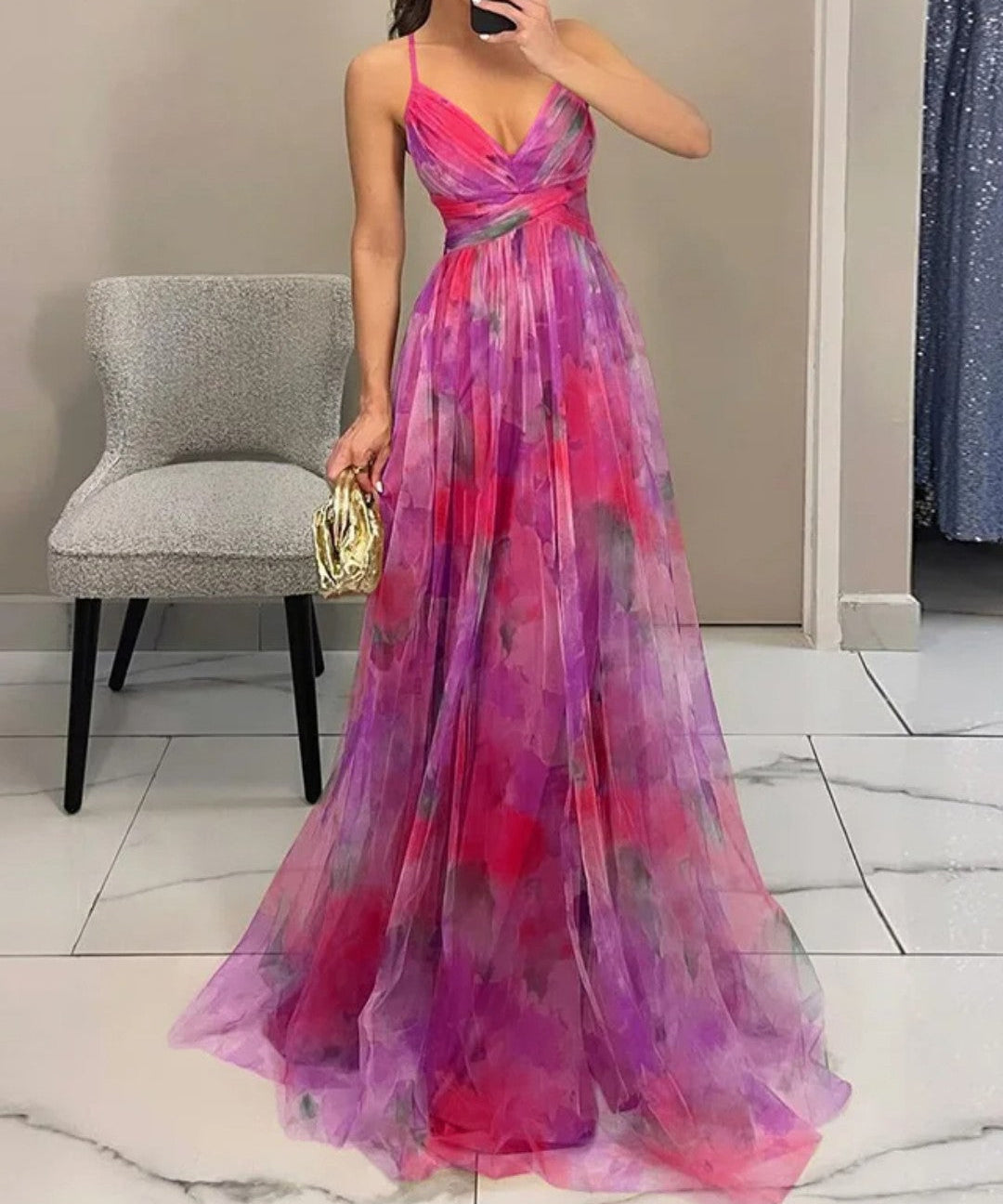 Giselle | Virágmintás maxi ruha