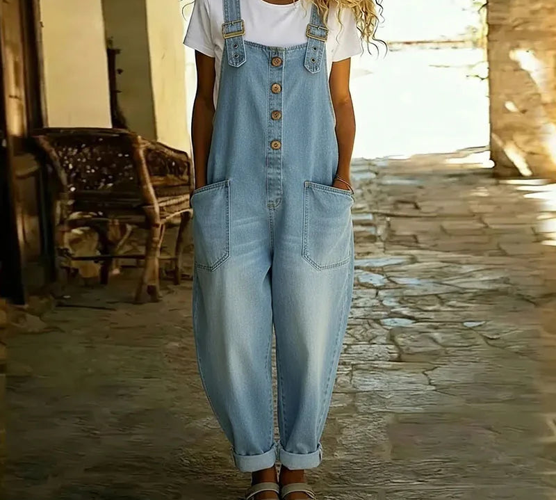 Mae | Vintage pamut farmer overall állítható pántokkal