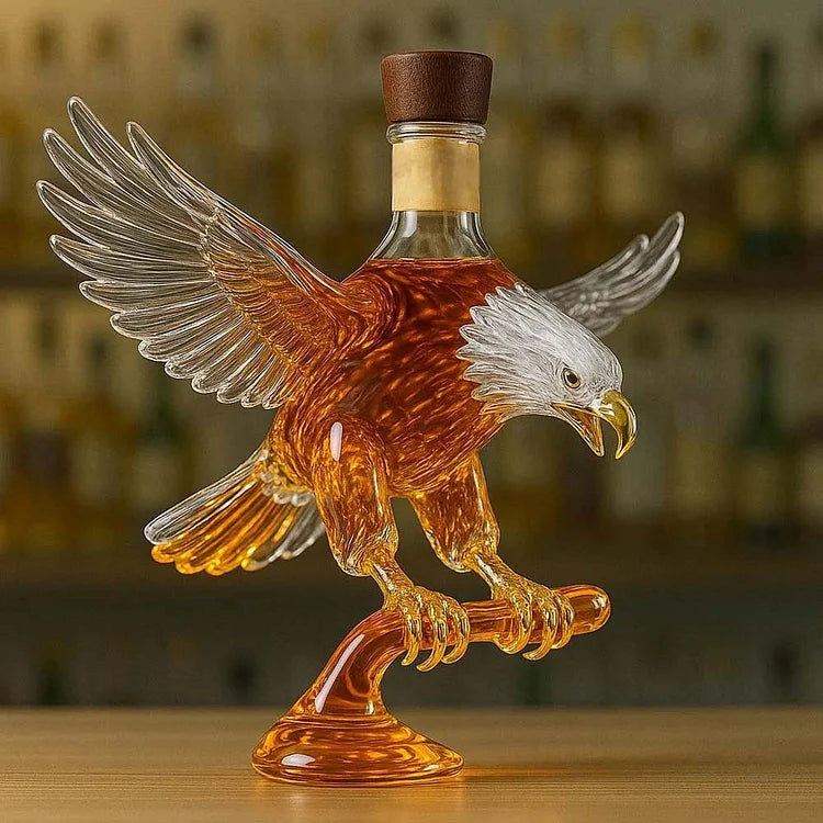 Sas Alakú Whisky Üveg Fehér Fejjel