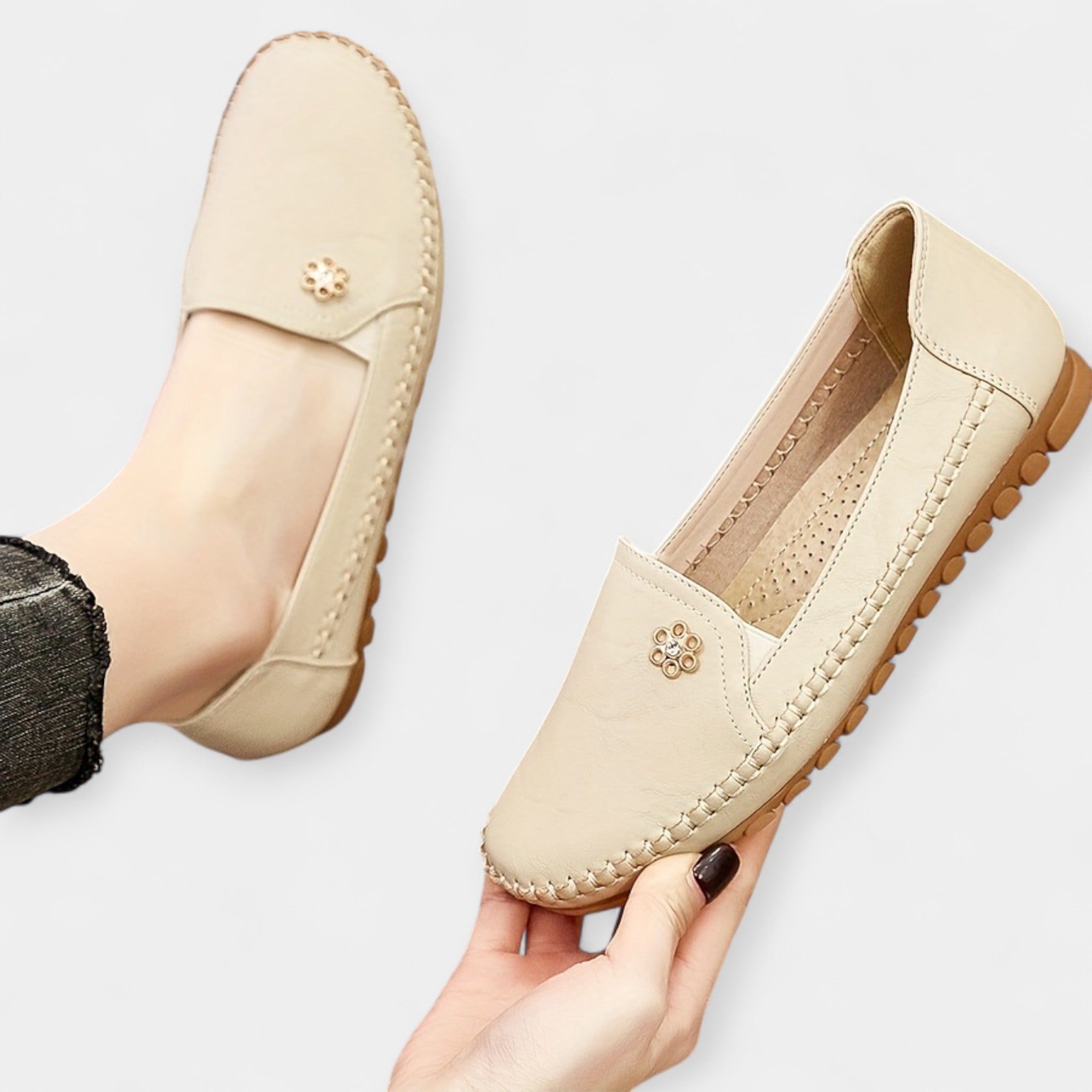 Karolína Elegáns Vászon Slip-On Sportcipők Mindennapra